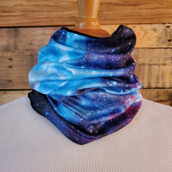 🐕 Turquoise & Pink Galaxy Neck Gaiter - Picture 2 of 5